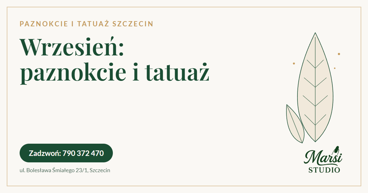 Paznokcie na wrzesień: powrót do pracy i jesienne kolory – Marsi Studio Szczecin